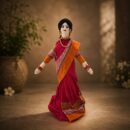 Pink Orange Saree Cultural Doll
