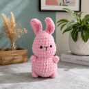 Blush Pink Plush Crochet Bunny