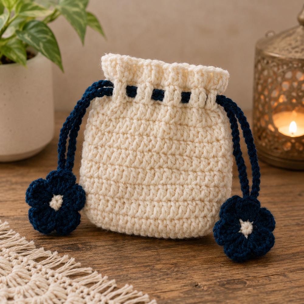 Floral Drawstring Potli