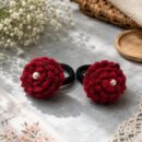 Pearl Rose Crochet bow
