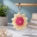 Pink Candy Swirl Keychain