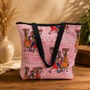 Pink Market Walk Art Tote Bag