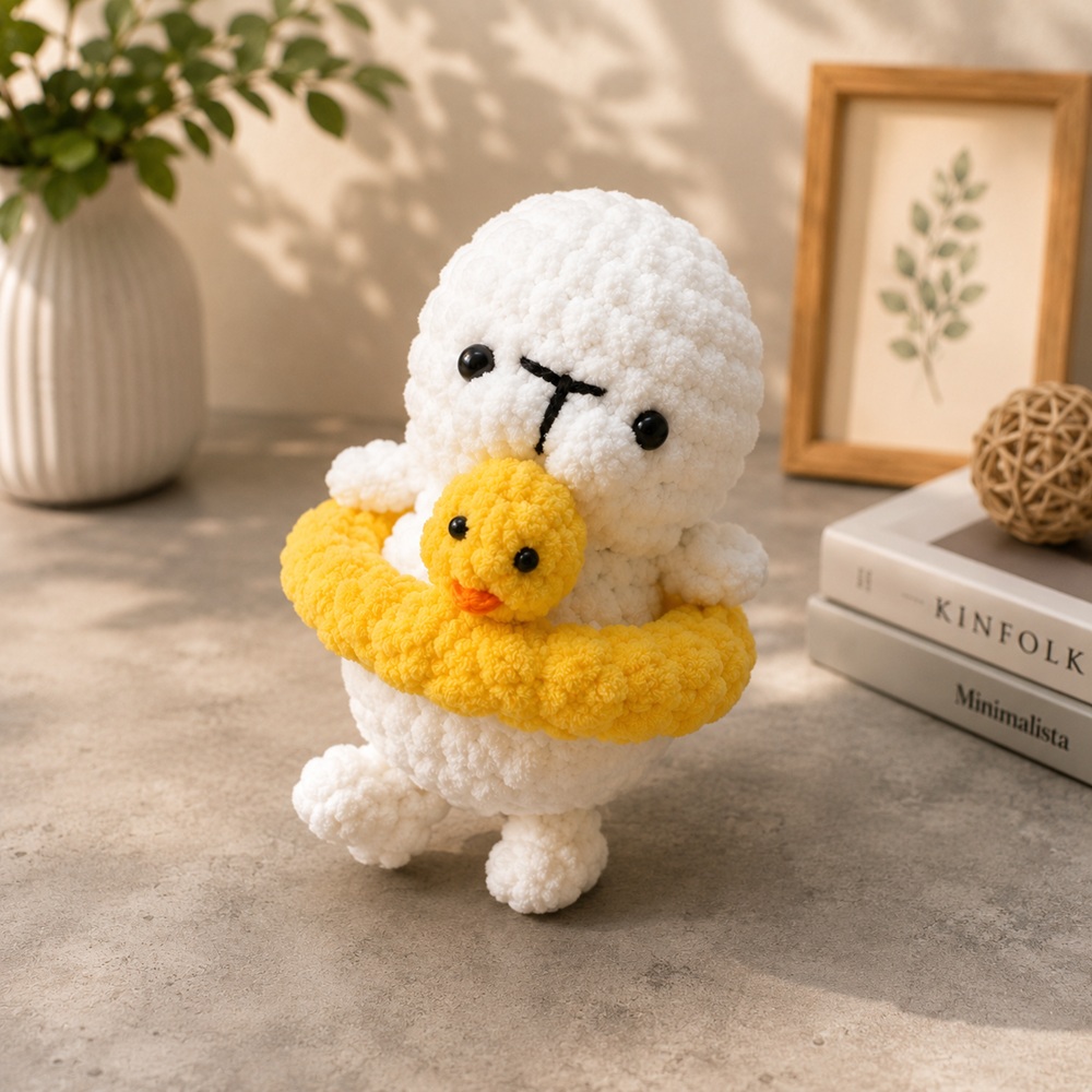 baby seal crochet toy