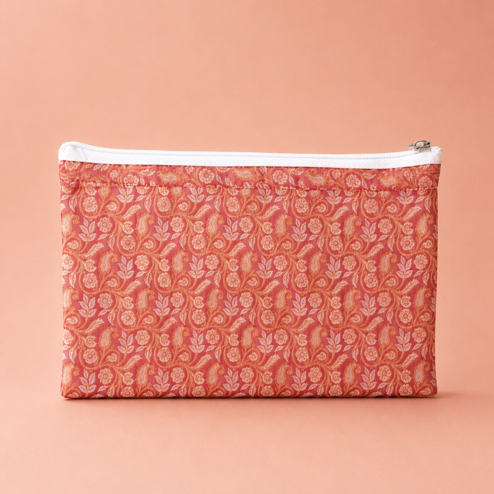 Floral Brocade Hand Purse – Dusty Rose
