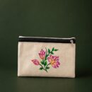 Hand-Painted Lotus Bloom Cotton Hand-Purse