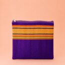 Purple Brocade Hand Purse – Gold Border