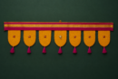 Yellow & Magenta Traditional Festive Toran with Swastik Motifs