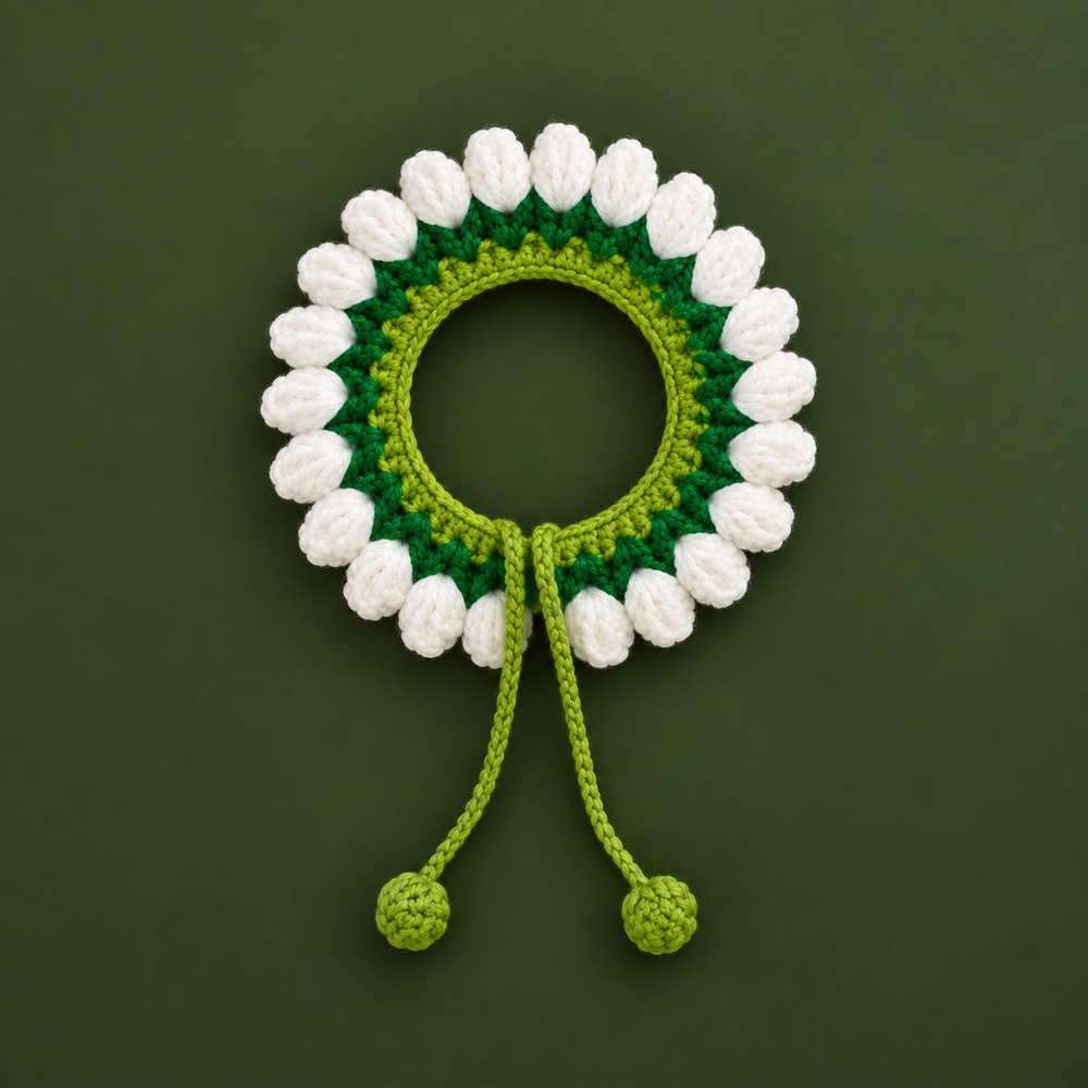 Gajra - White Floral Crochet