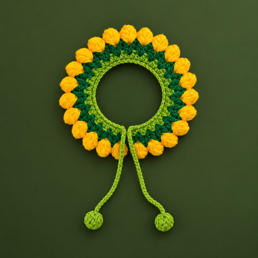 Gajra - Yellow Floral Crochet